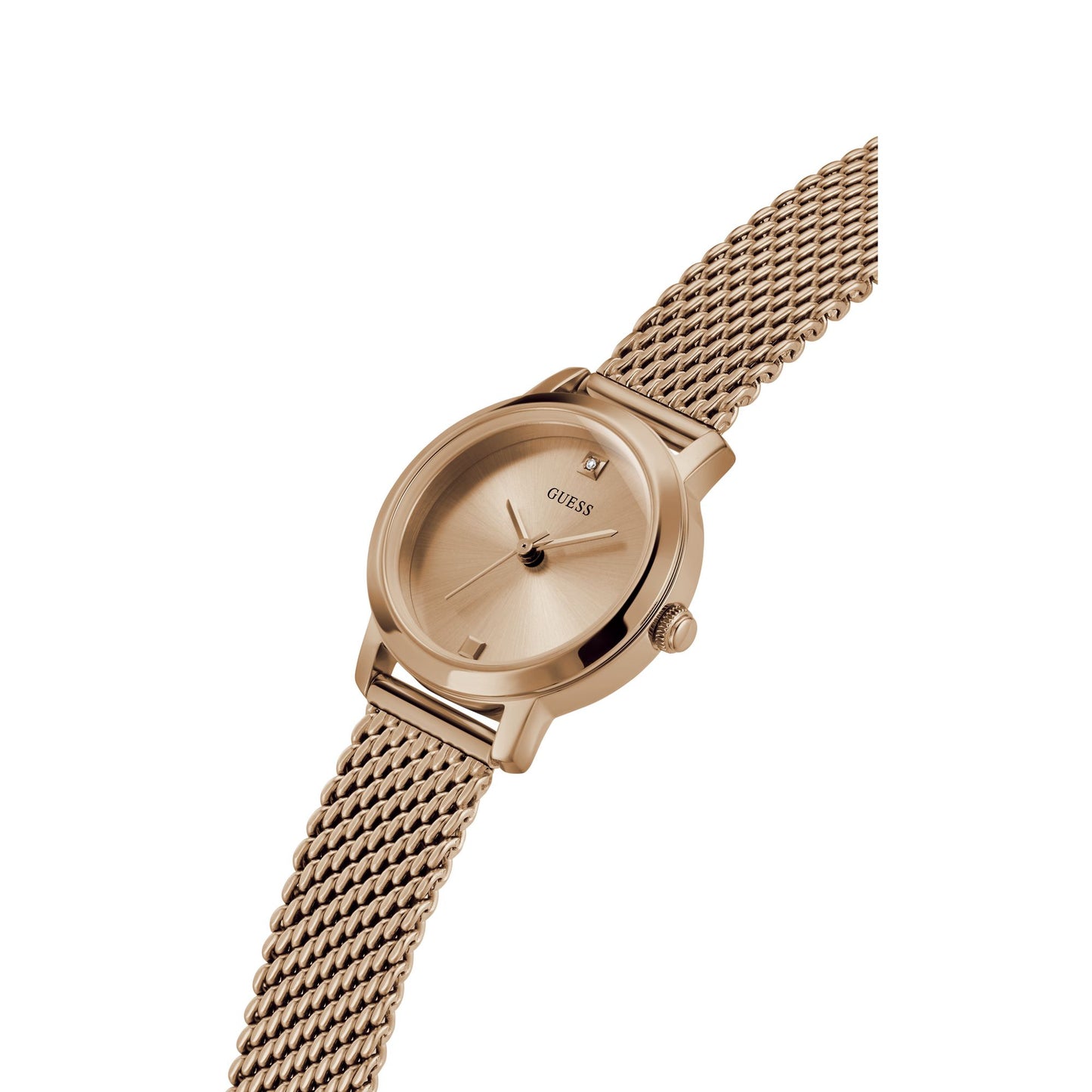 Guess Dress 25 mm Rose Gold Dial Women Analog  Watch- GW0520L3