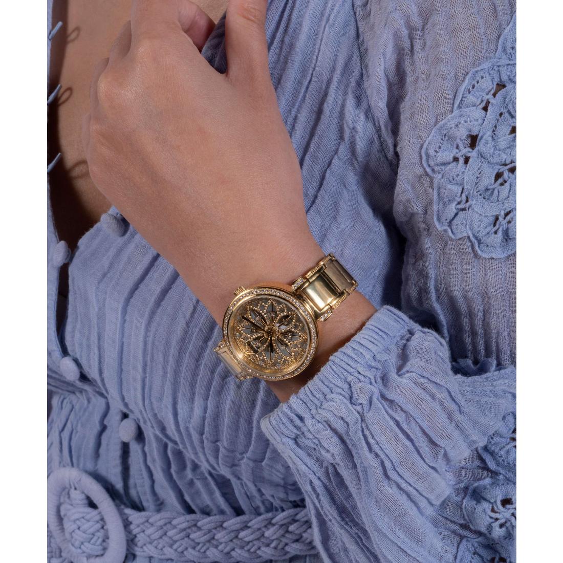 Guess Women 36 mm Gold Dial Analog Watch GW0528L2