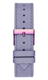 Guess Women 40 mm Quartz Analog Silver Dial Purple Leather Strap Watch GW0529L4