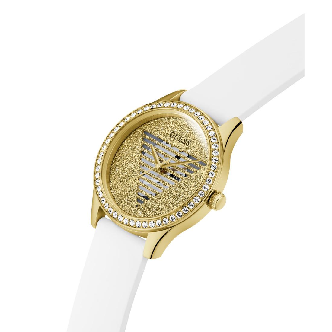 Guess Women 38 mm Gold Dial Analog Watch- GW0530L1