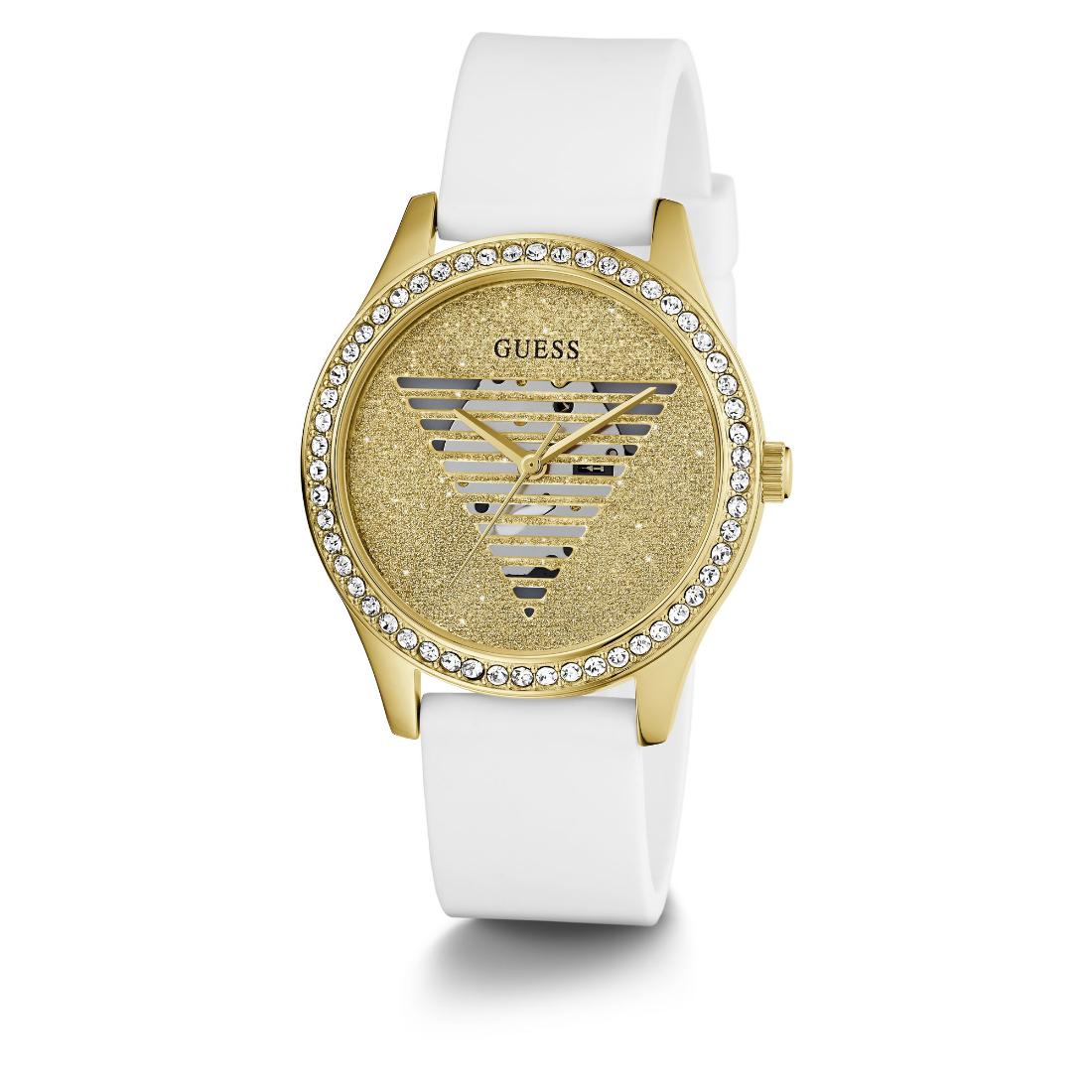 Guess Women 38 mm Gold Dial Analog Watch- GW0530L1