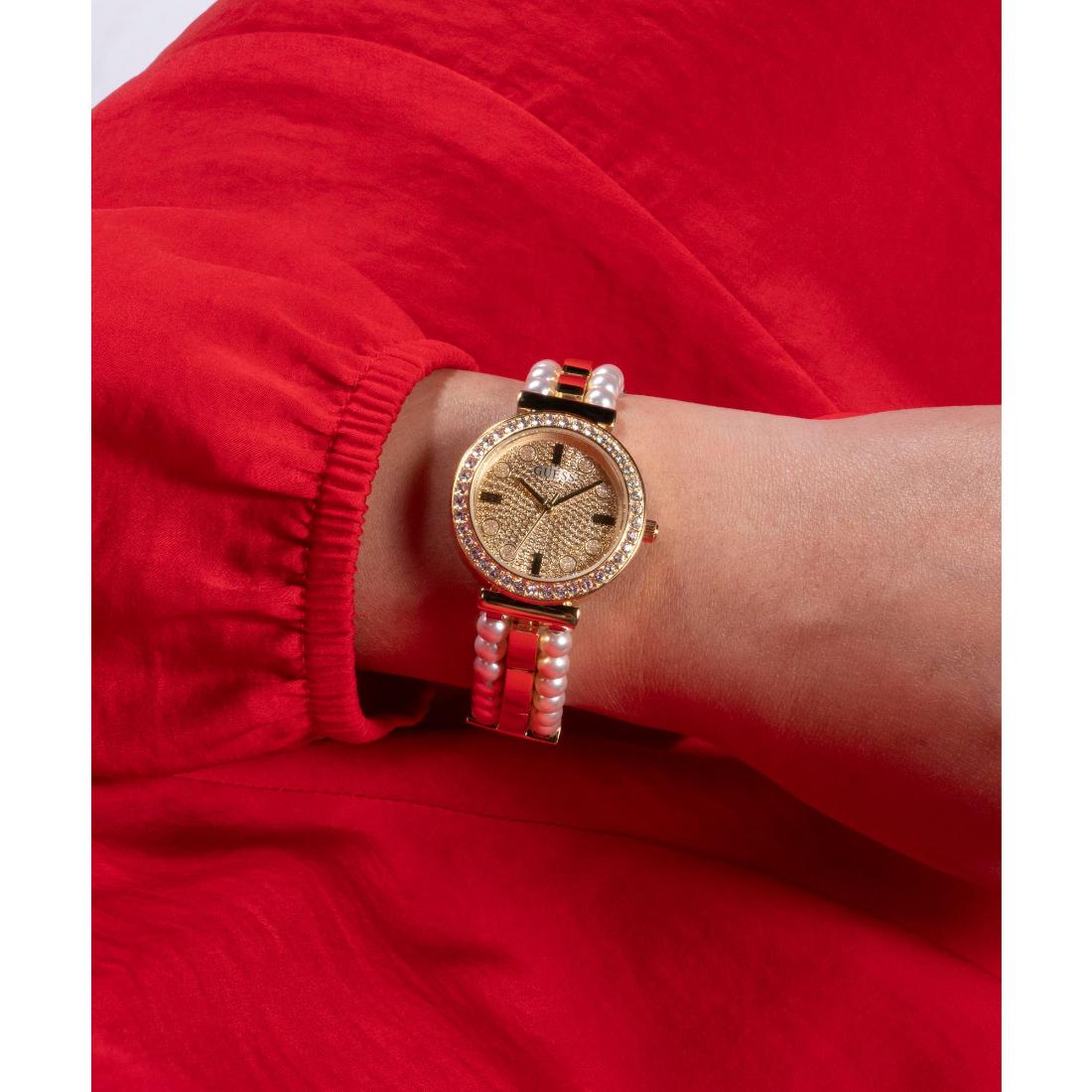 Guess Gala 30 mm Size Gold Dial Women Analog Watch GW0531L2