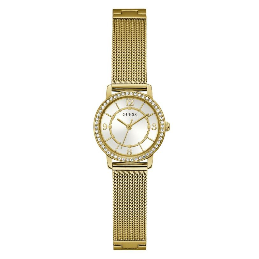 Guess Women 28 mm Size White Dial Round Analog Watch GW0534L2