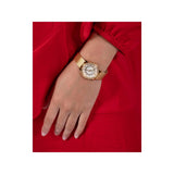 Guess Women 28 mm Size White Dial Round Analog Watch GW0534L2