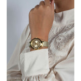 Guess GD Crystal Clear 33 mm Gold Dial Women Analog Watch GW0535L4