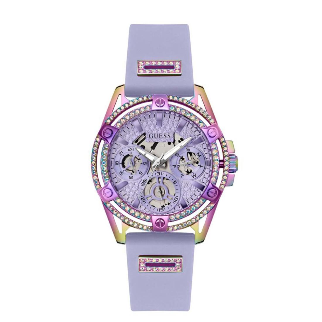 Guess Ladies 40 mm Purple Dial Multi function Watch GW0536L4