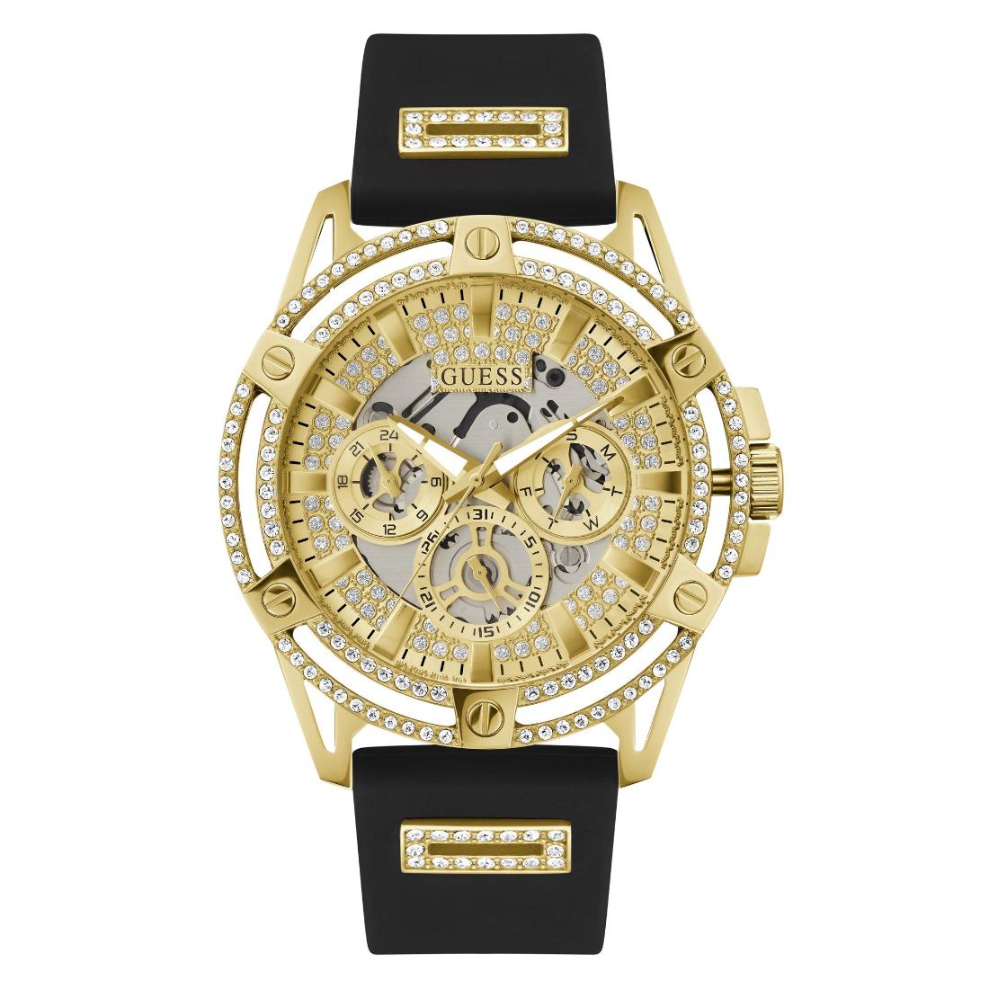 Guess Trend 48 mm Size Gold Dial Men Chronograph Watch - GW0537G2