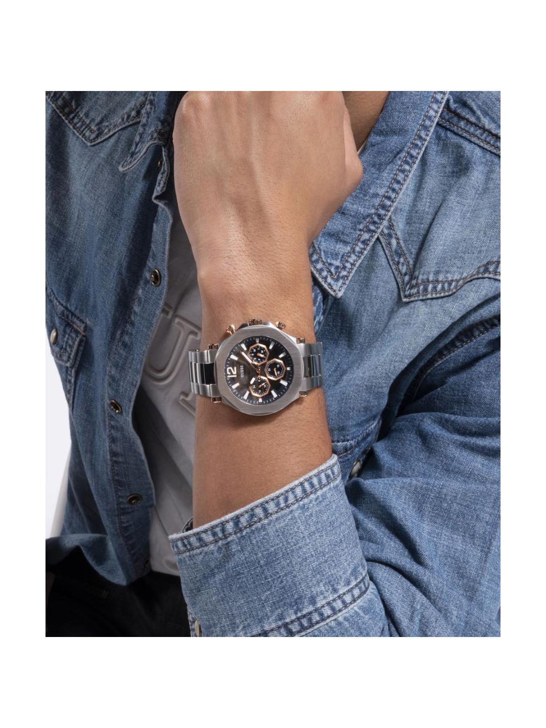 Guess Dress Men 46 mm Blue Dial Chrono Watch GW0539G1