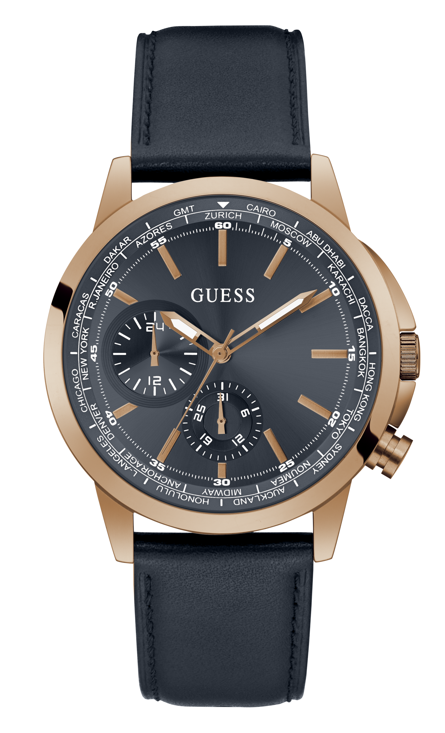 Guess 44 mm Mens Blue Multi function Watch GW0540G2