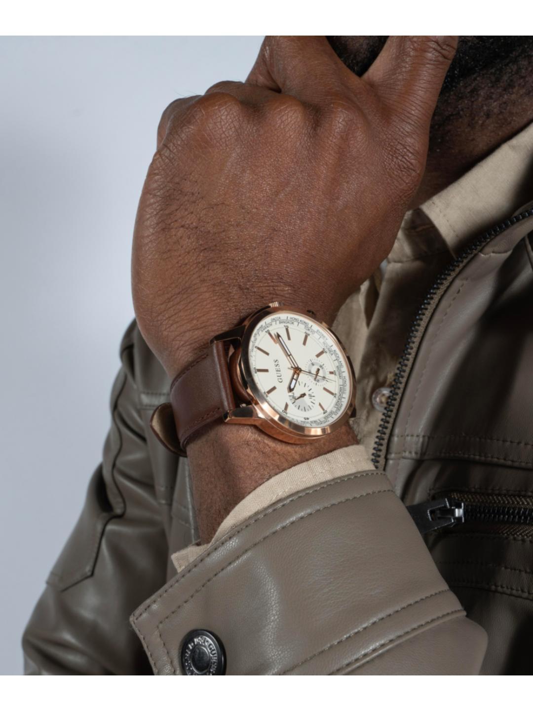 Guess Dress 44 mm White Dial Men Quartz Analog Watch GW0540G4
