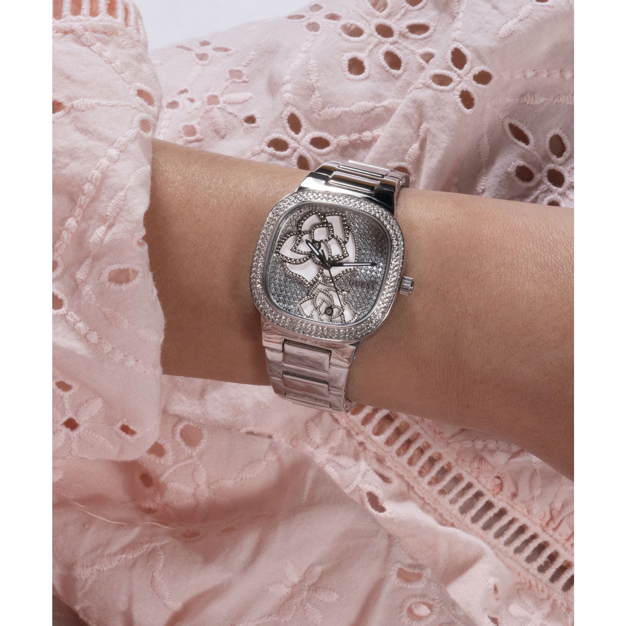 Guess Silver Dial Women Analog Watch GW0544L1