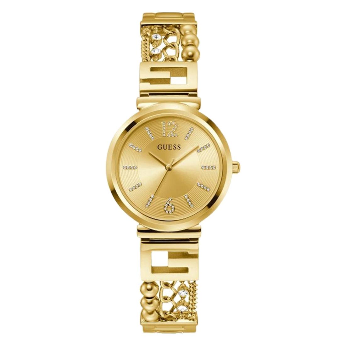 Guess Ladies 32 mm Gold Dial Analog Watch GW0545L2