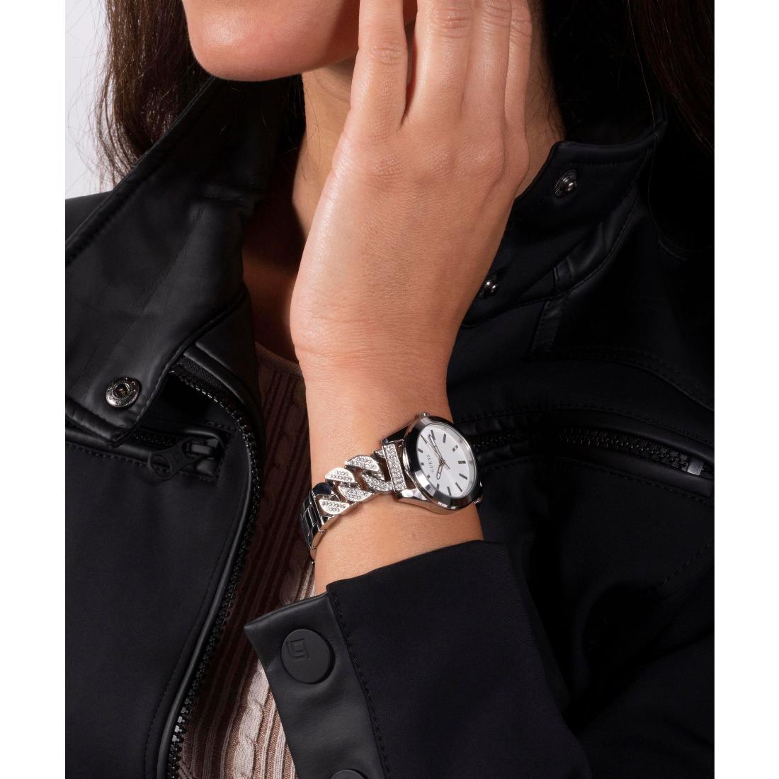 Guess Bejeweled 32 mm Size Silver Dial Women Analog Watch GW0546L1