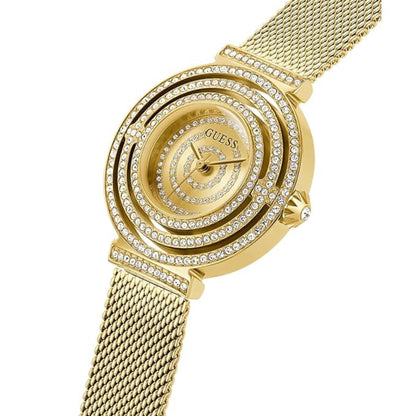 Guess Ladies 32 mm Gold Dial Analog Watch - GW0550L2