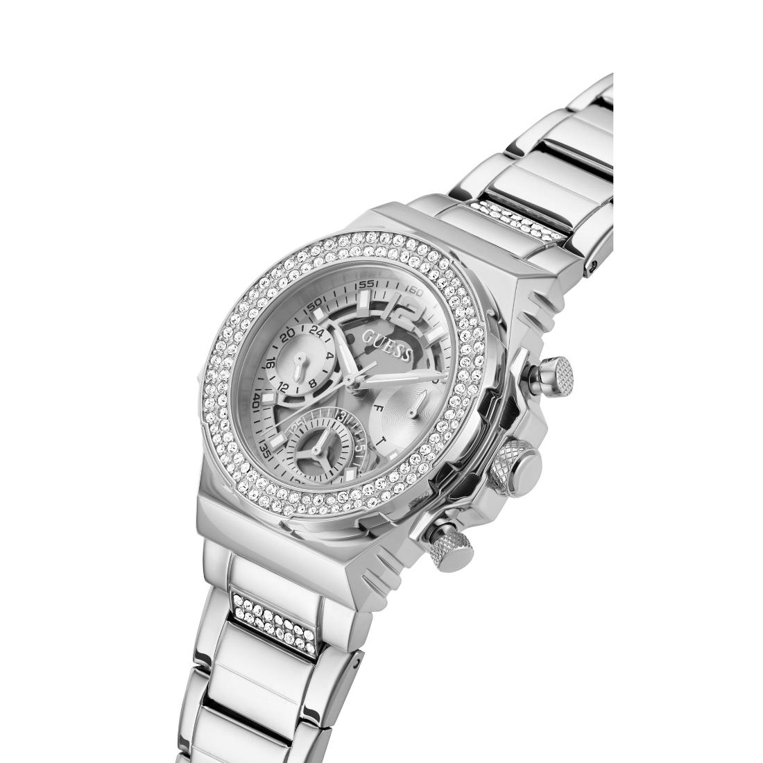 Guess Sport 36 mm Silver Dial Women Chronograph Watch GW0552L1