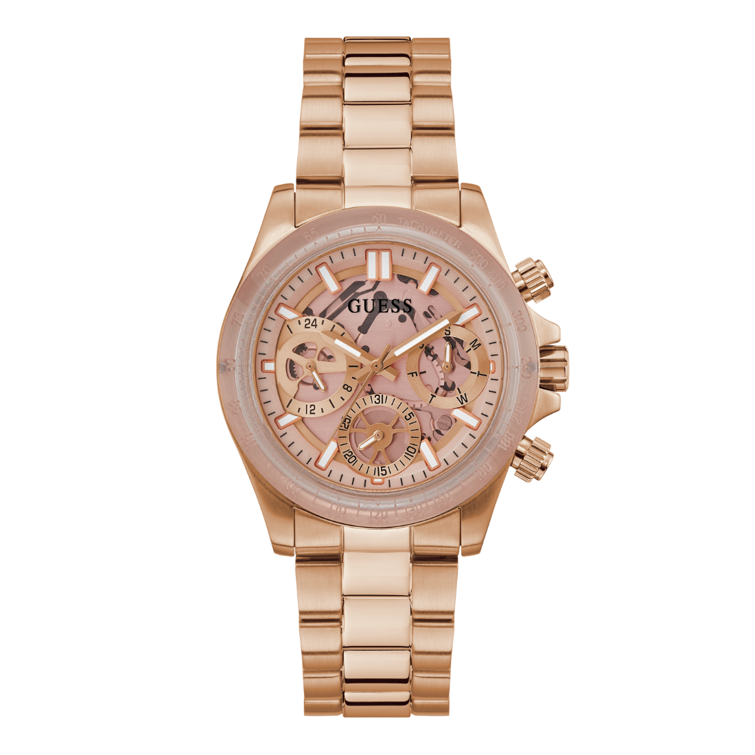 Guess Women 39 mm Rose Gold Dial Analog Watch GW0557L2