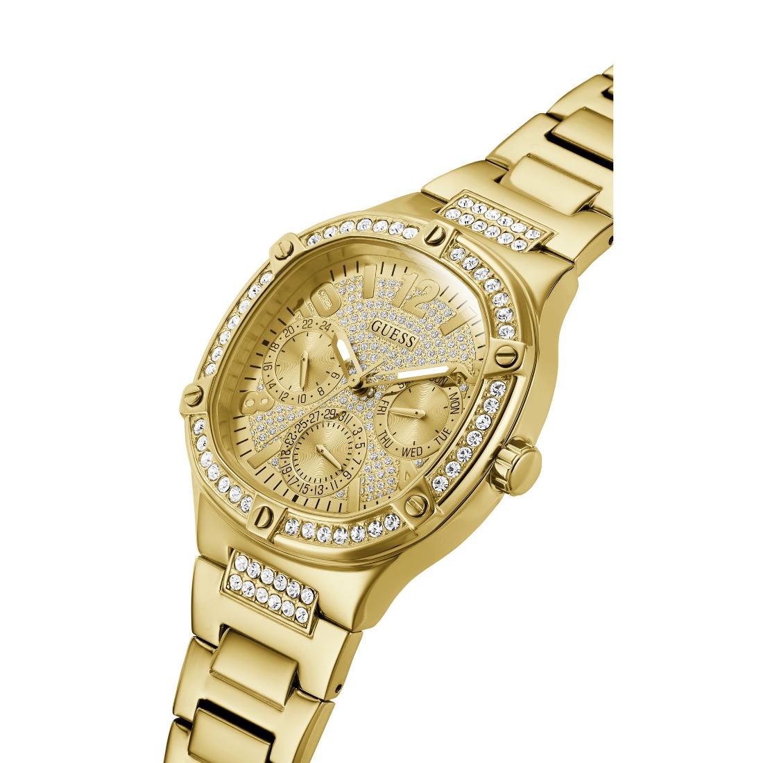 Guess Women 40 mm Gold Dial Analog Watch GW0558L2