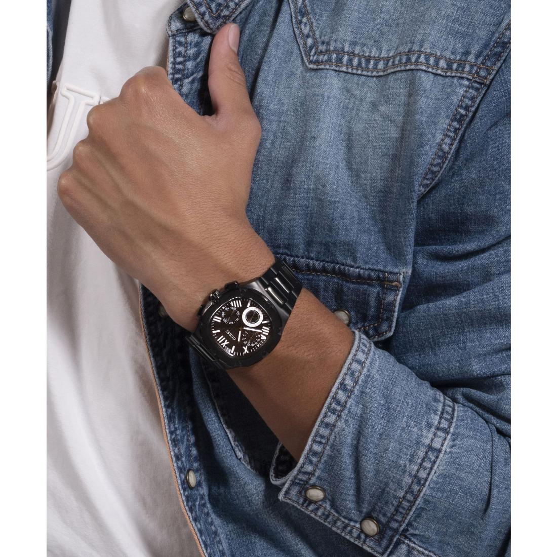 Guess HEADLINE Men Black Square Dial Analog Watch GW0572G3