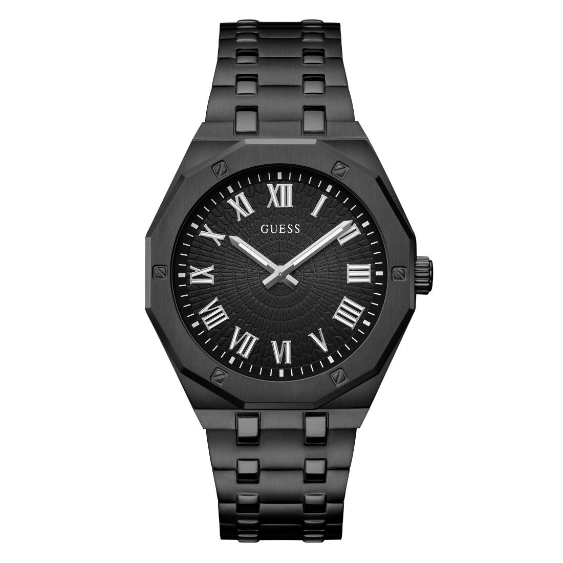 Guess ASSET Men Black Round Dial Analog Watch GW0575G3