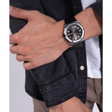 Guess ASSET Men Black Round Dial Analog Watch GW0575G3
