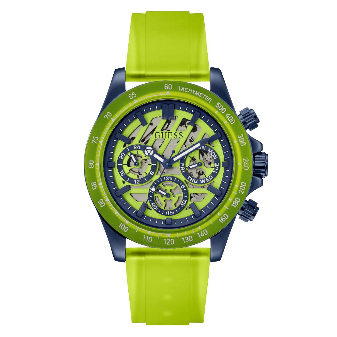 Guess Sport 44 mm Size Green Dial Men Chronograph Watch GW0578G1