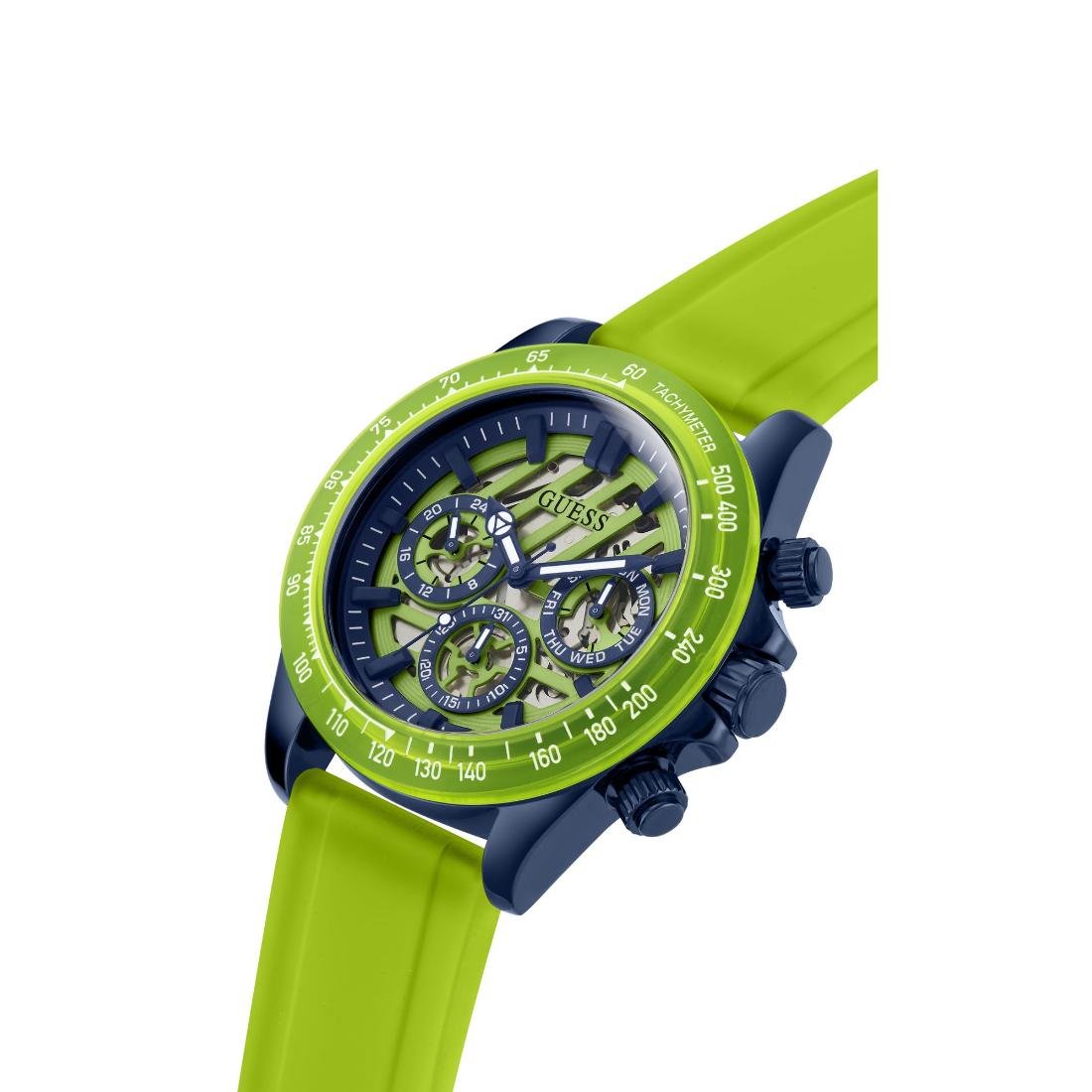 Guess Sport 44 mm Size Green Dial Men Chronograph Watch GW0578G1
