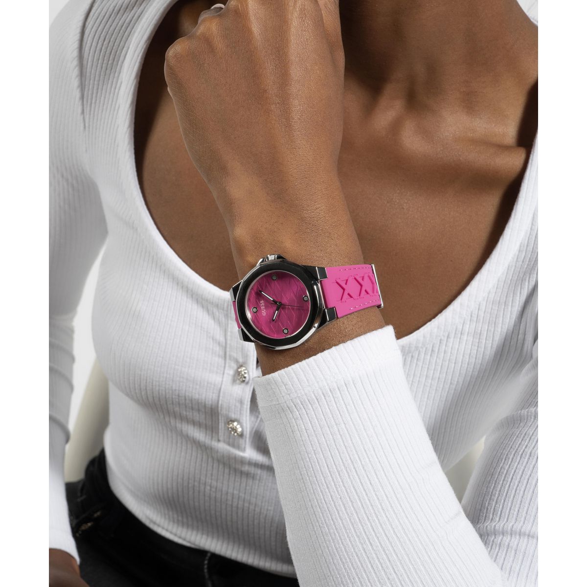 Guess Pink Dial Women Analog Watch GW0599L1