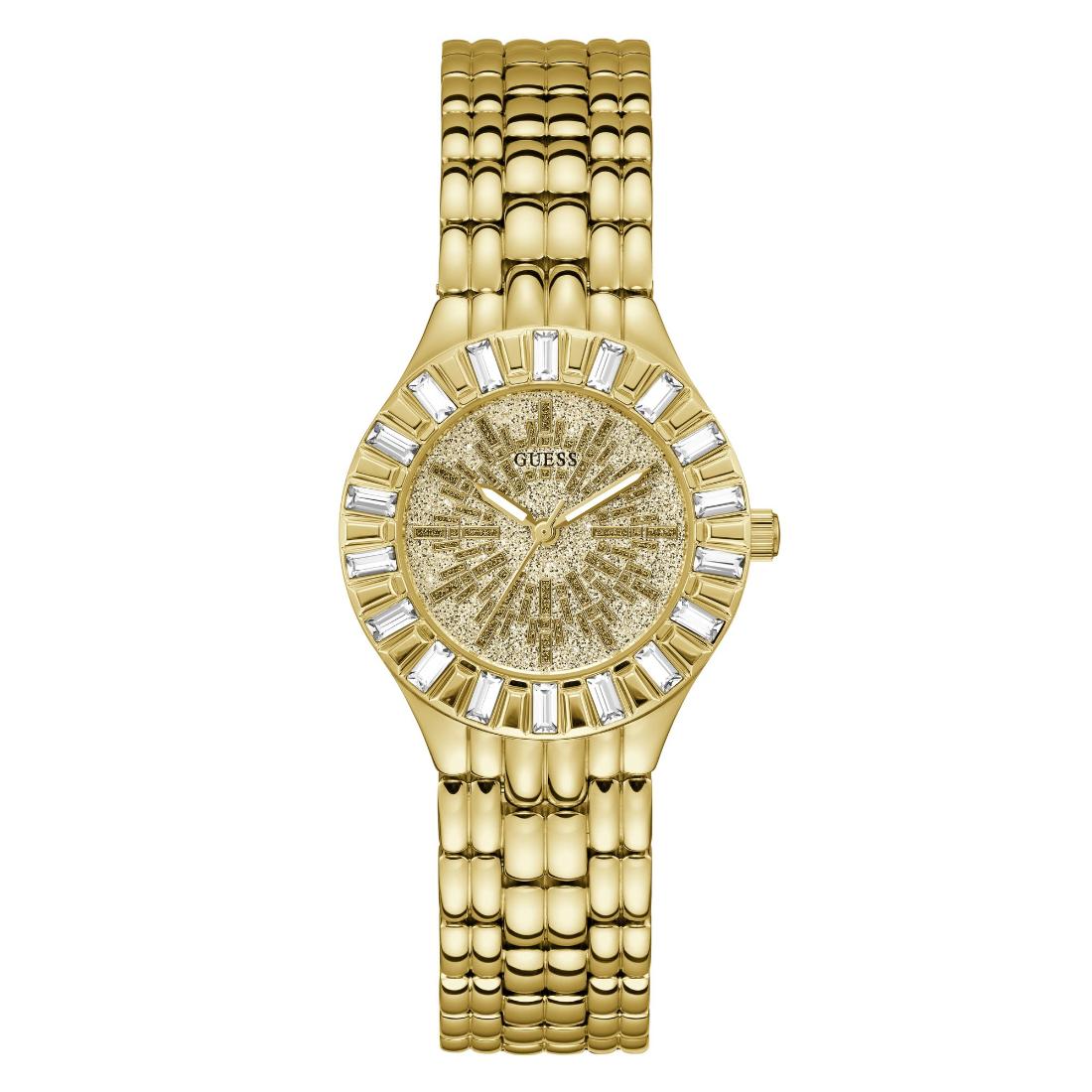 Guess Firework 34 mm Size Gold Dial Women Analog Watch - GW0602L2