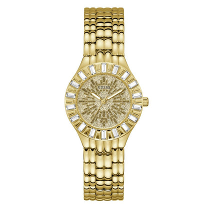 Guess Firework 34 mm Size Gold Dial Women Analog Watch - GW0602L2