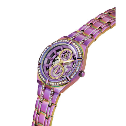 Guess Women 36 mm Purple Dial Analog Watch- GW0604L4