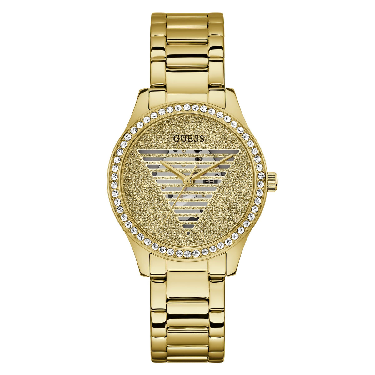 GUESS Stainless Steel Analog Champagne Dial Women's Watch Gw0605L2