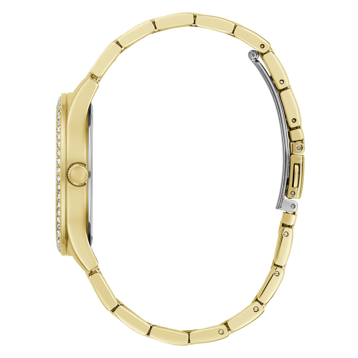 GUESS Stainless Steel Analog Champagne Dial Women's Watch Gw0605L2