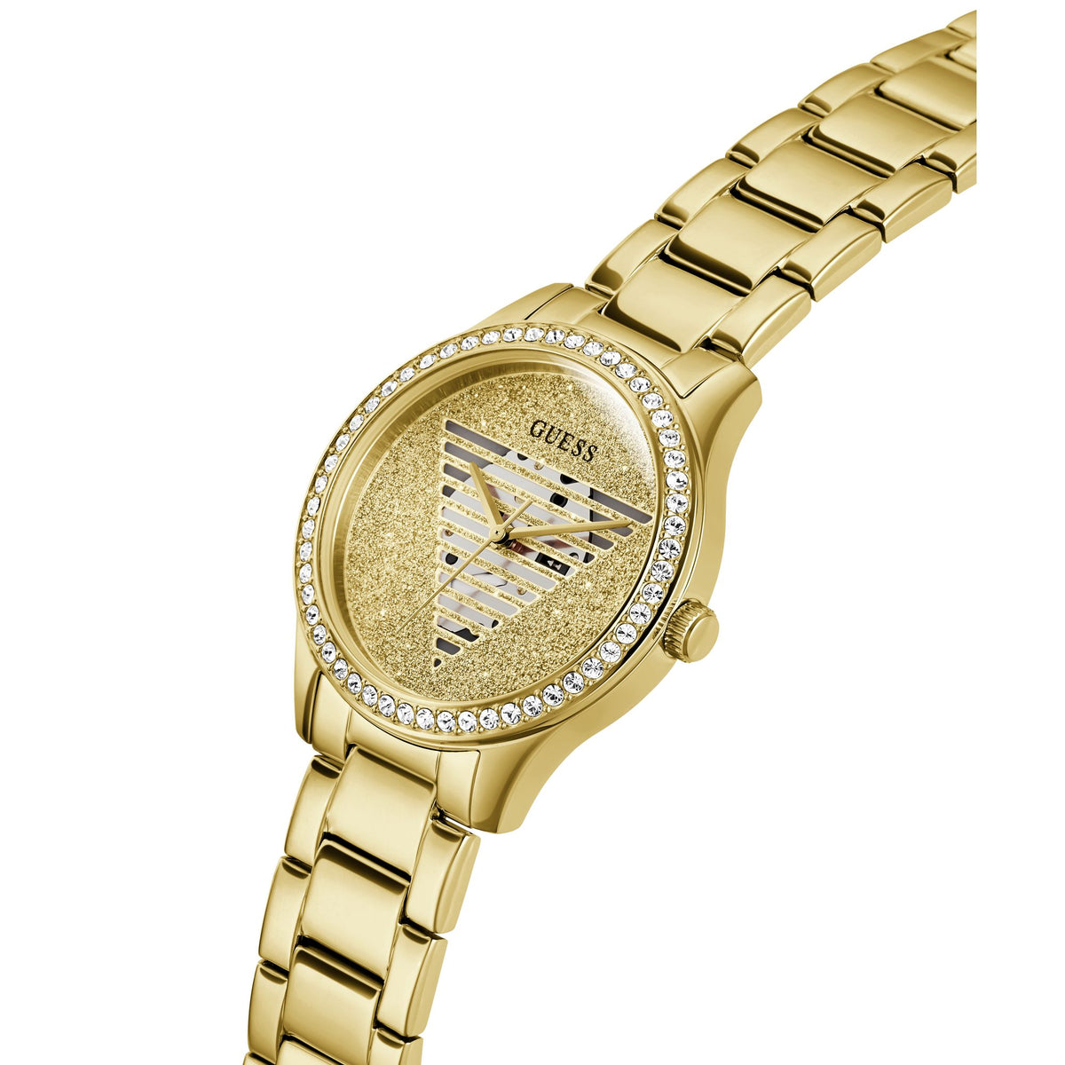 GUESS Stainless Steel Analog Champagne Dial Women's Watch Gw0605L2