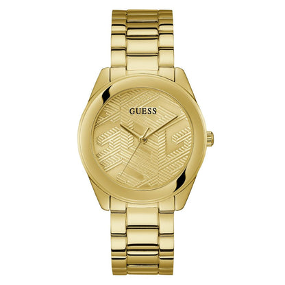 GUESS CUBED Women Champagne Round Dial Analog Watch - GW0606L2