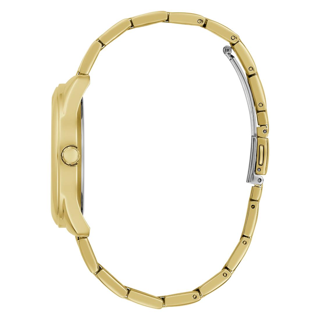 Guess CUBED Women Champagne Round Dial Analog Watch GW0606L2