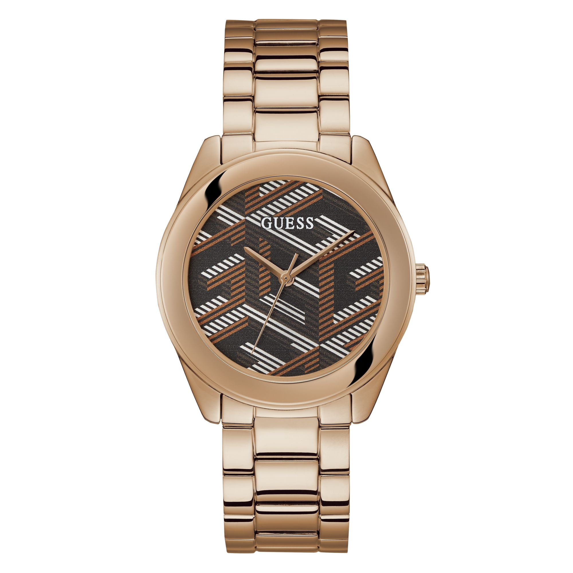 Guess Cubed 40 mm Brown Dial Women Analog Watch GW0607L3