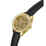 Guess Ladies 36.5 mm Gold Dial Analog Watch GW0608L2