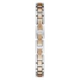 Two-tone bracelet with 'Guess' branding on a white background