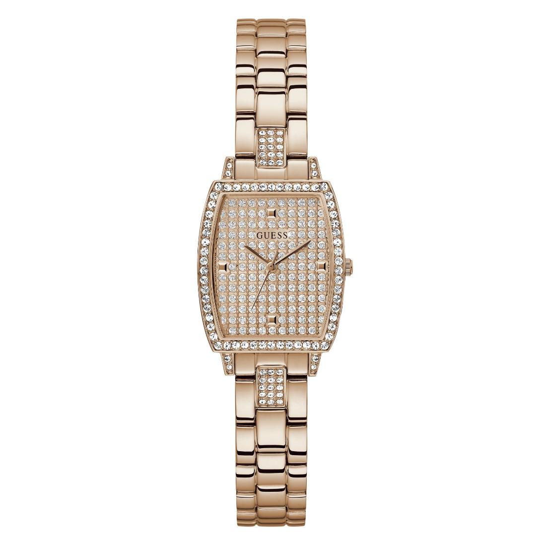 Guess Women 24 mm Rose Gold Dial Analog Watch GW0611L3