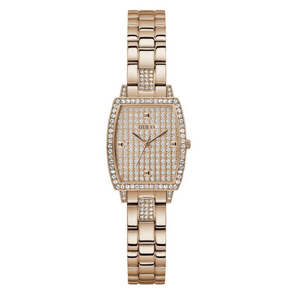 Guess Women 24 mm Rose Gold Dial Analog Watch- GW0611L3