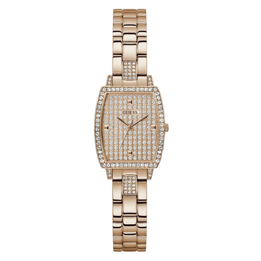 Guess Women 24 mm Rose Gold Dial Analog Watch- GW0611L3