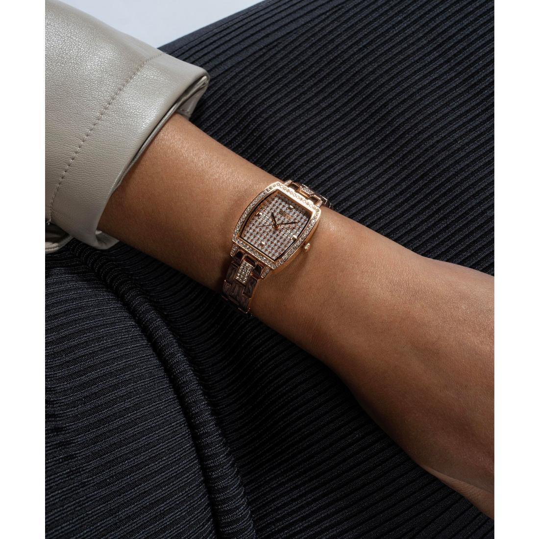 Guess Women 24 mm Rose Gold Dial Analog Watch GW0611L3