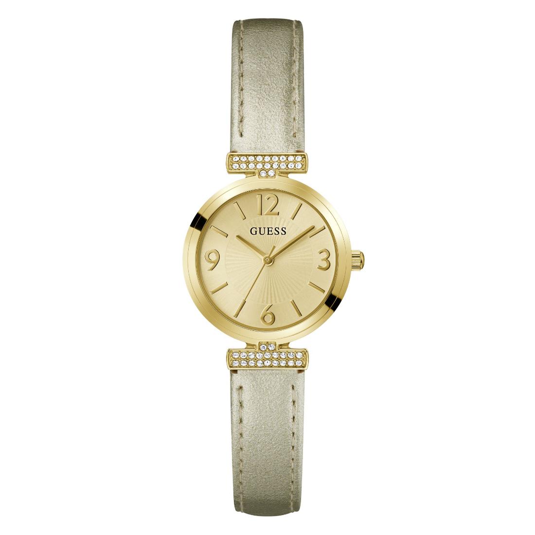 GUESS ARRAY Women Champagne Round Dial Analog Watch - GW0614L2