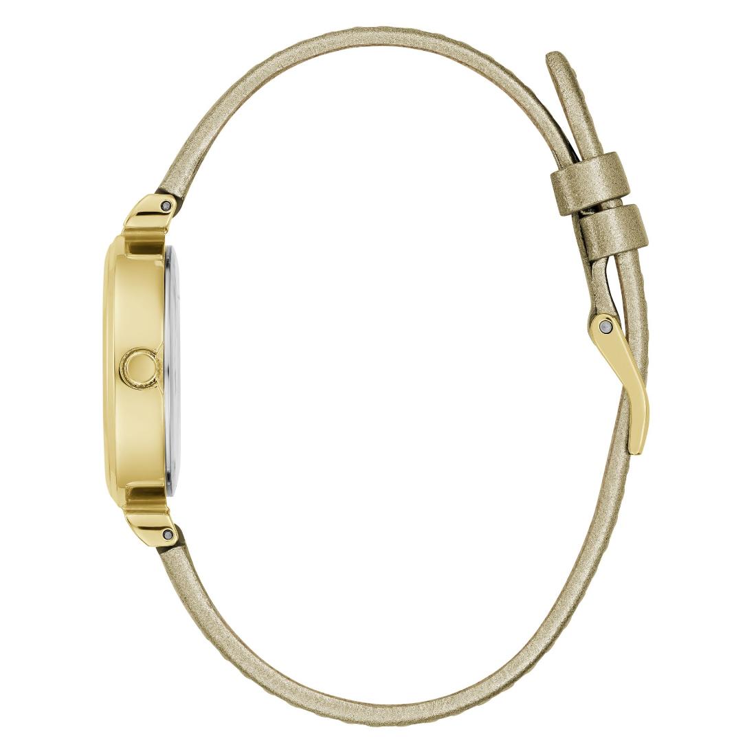 Guess ARRAY Women Champagne Round Dial Analog Watch GW0614L2