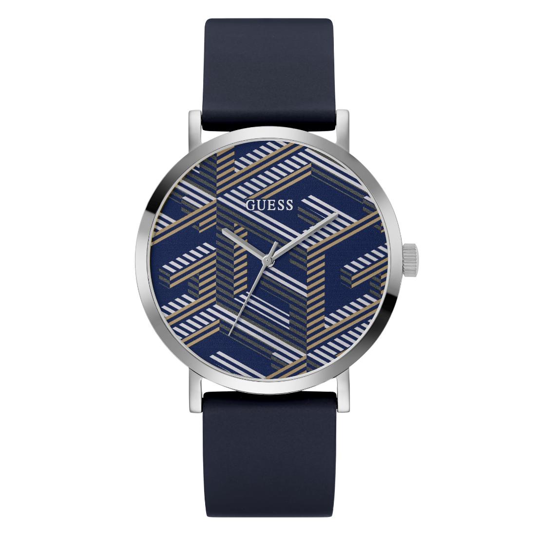 Guess Men 44 mm Navy Dial Analog Watch GW0625G1