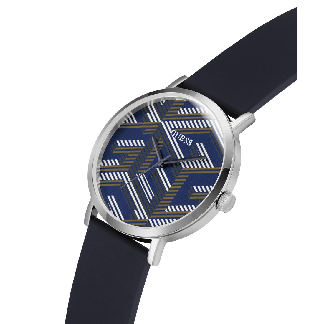 Guess Men 44 mm Navy Dial Analog Watch GW0625G1