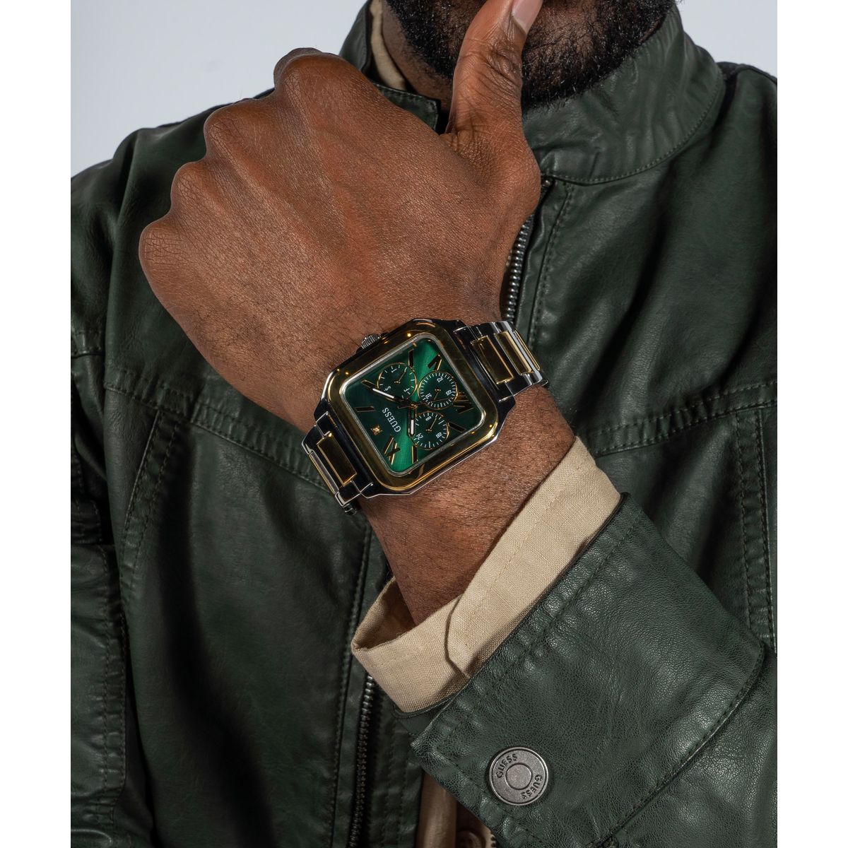 Guess Dress Men 42 mm Green Dial Analog Watch GW0631G1