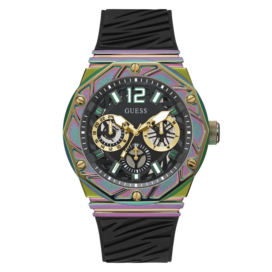 Guess Men 47.2 mm Black Dial Analog Watch GW0634G3