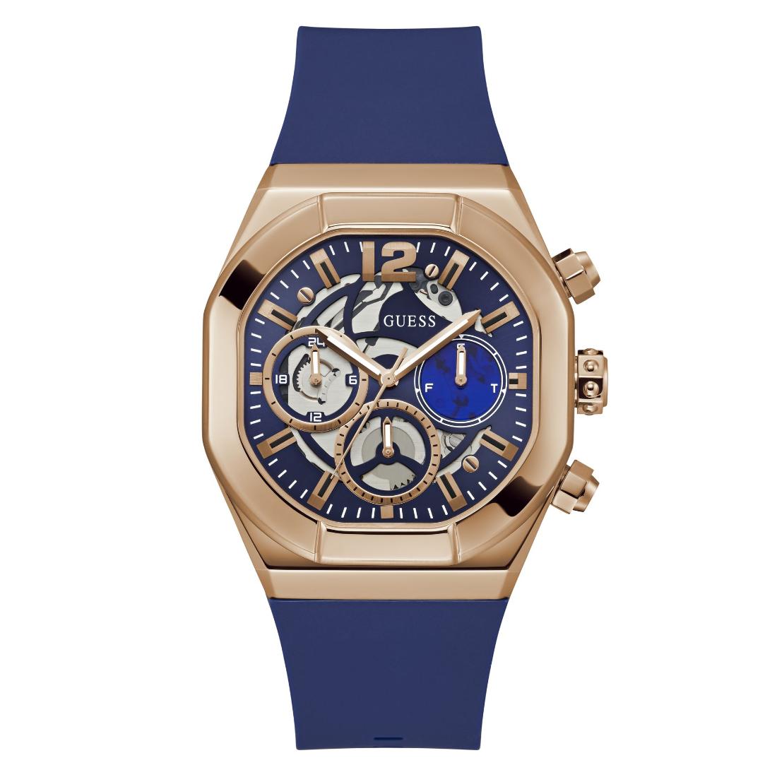 Guess Men 42 mm Size Blue Dial Analog Watch GW0638G2