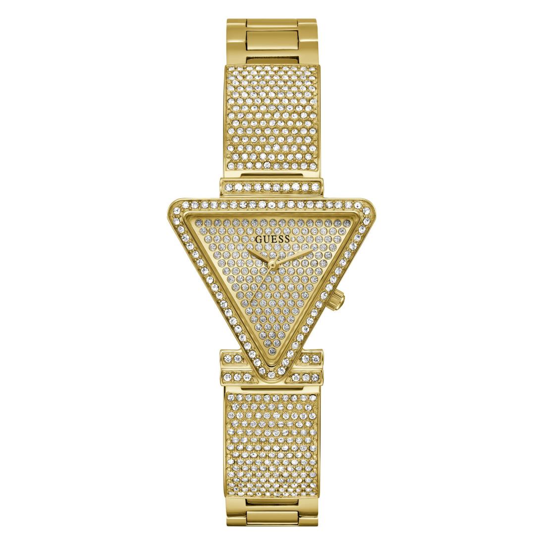 Guess Women 30 mm Gold Dial Analog Watch- GW0644L2